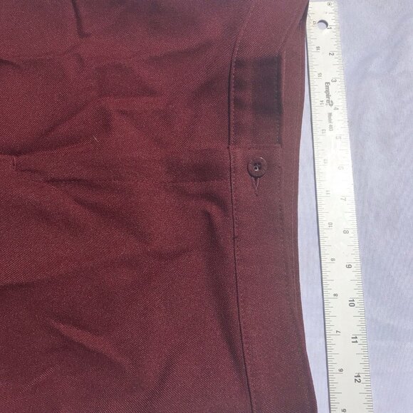 Vtg 70s Levi’s Mod HTF Poly Pants Women’s 2 27” High Waist Wide Leg Brick Red - Picture 10 of 16